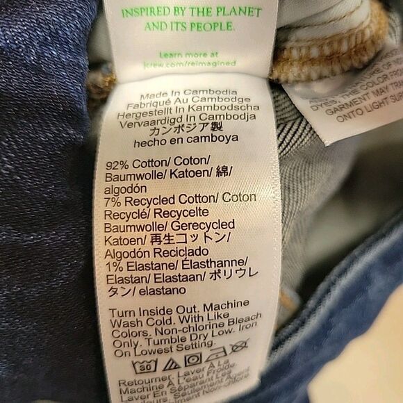 J. Crew Womens Jeans Petite Curvy Essential Straight Measures 36x24 - Picture 8 of 9